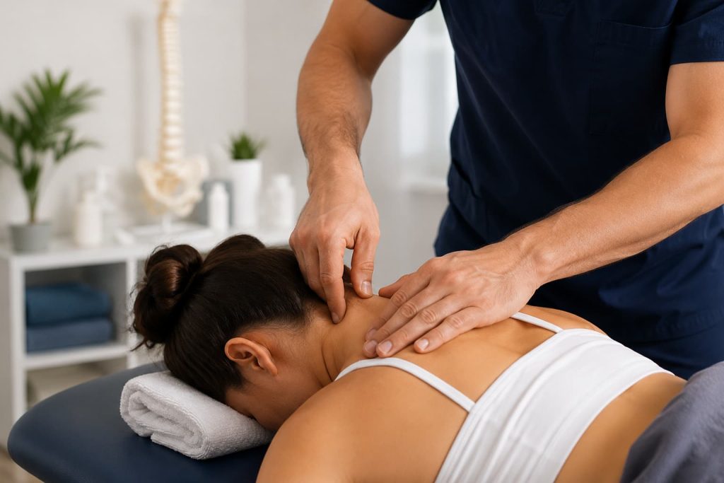 Masaje terapéutico de cuello y espalda